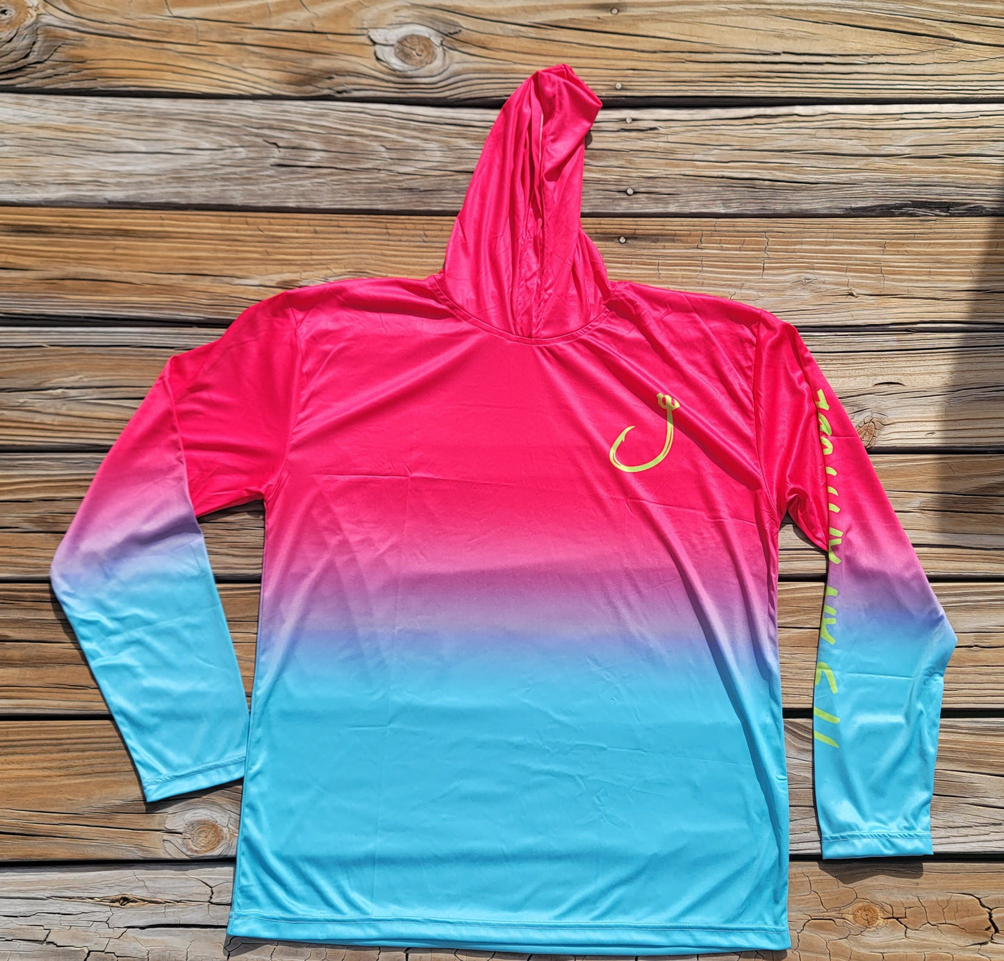 V113 Pink to Green Ombre Hoodie