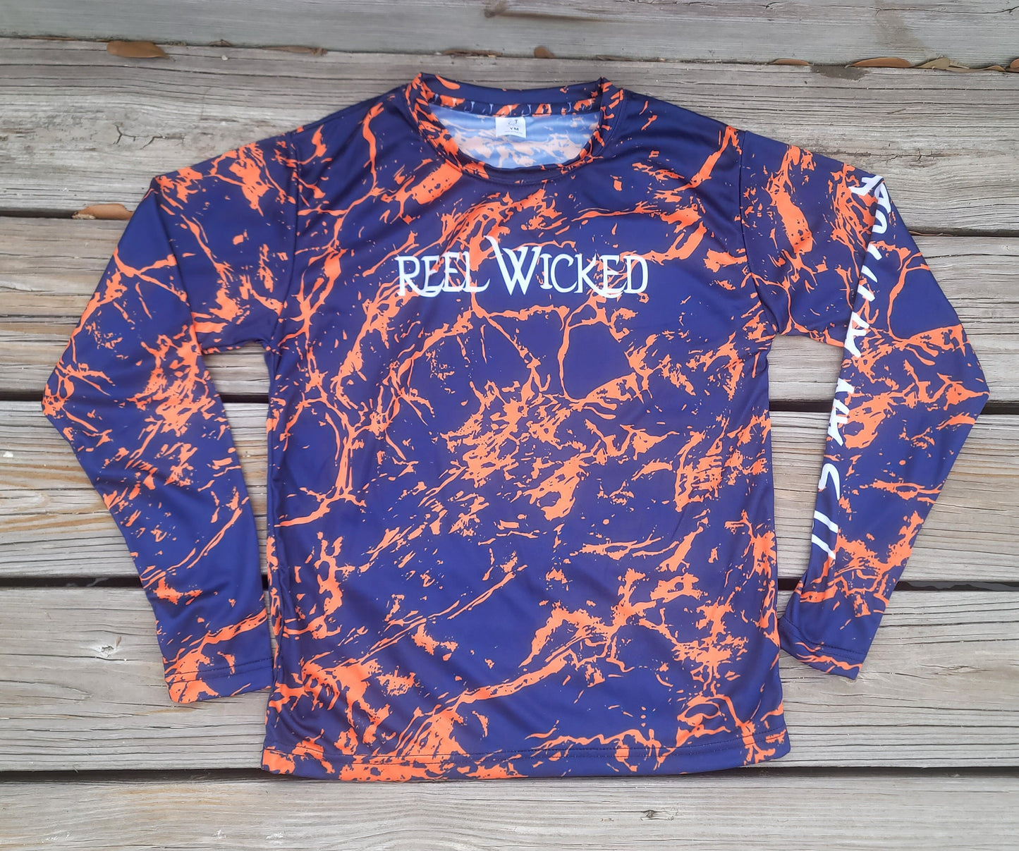 V112 Blue/Orange Swirl Stro Swirl with Hood
