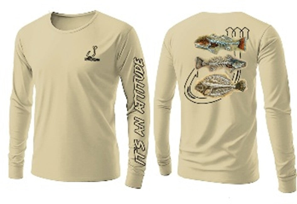 CL33 Gold Long Sleeve Skeleton Fish