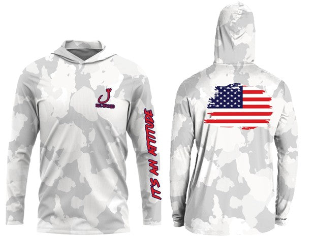 CL45 Grey / White Camo with American Flag