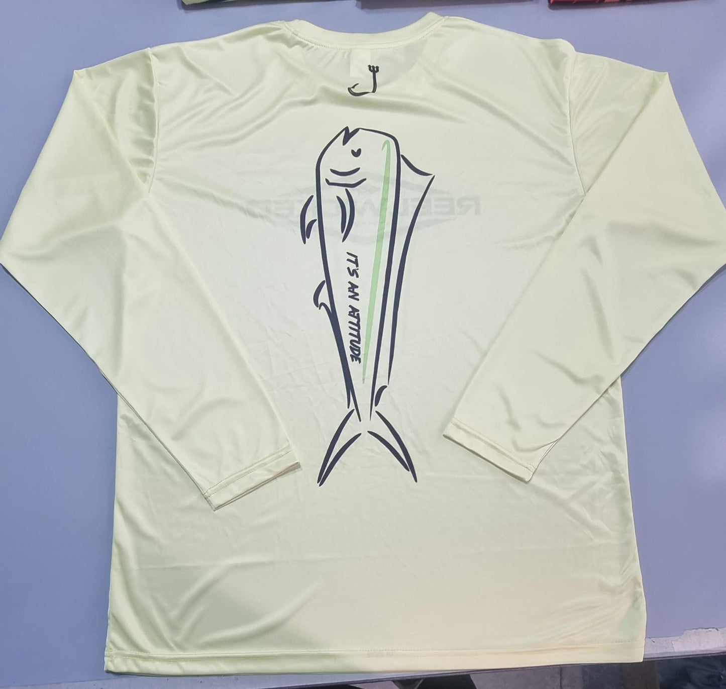 CL 38 Pale Yellow LS Tuna Outline