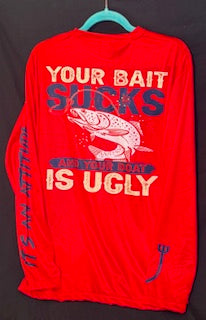 Bait Sucks Red/Blue Writing