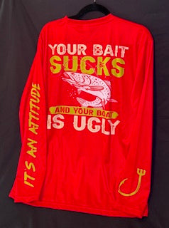 Bait Sucks Red/Lime Writing