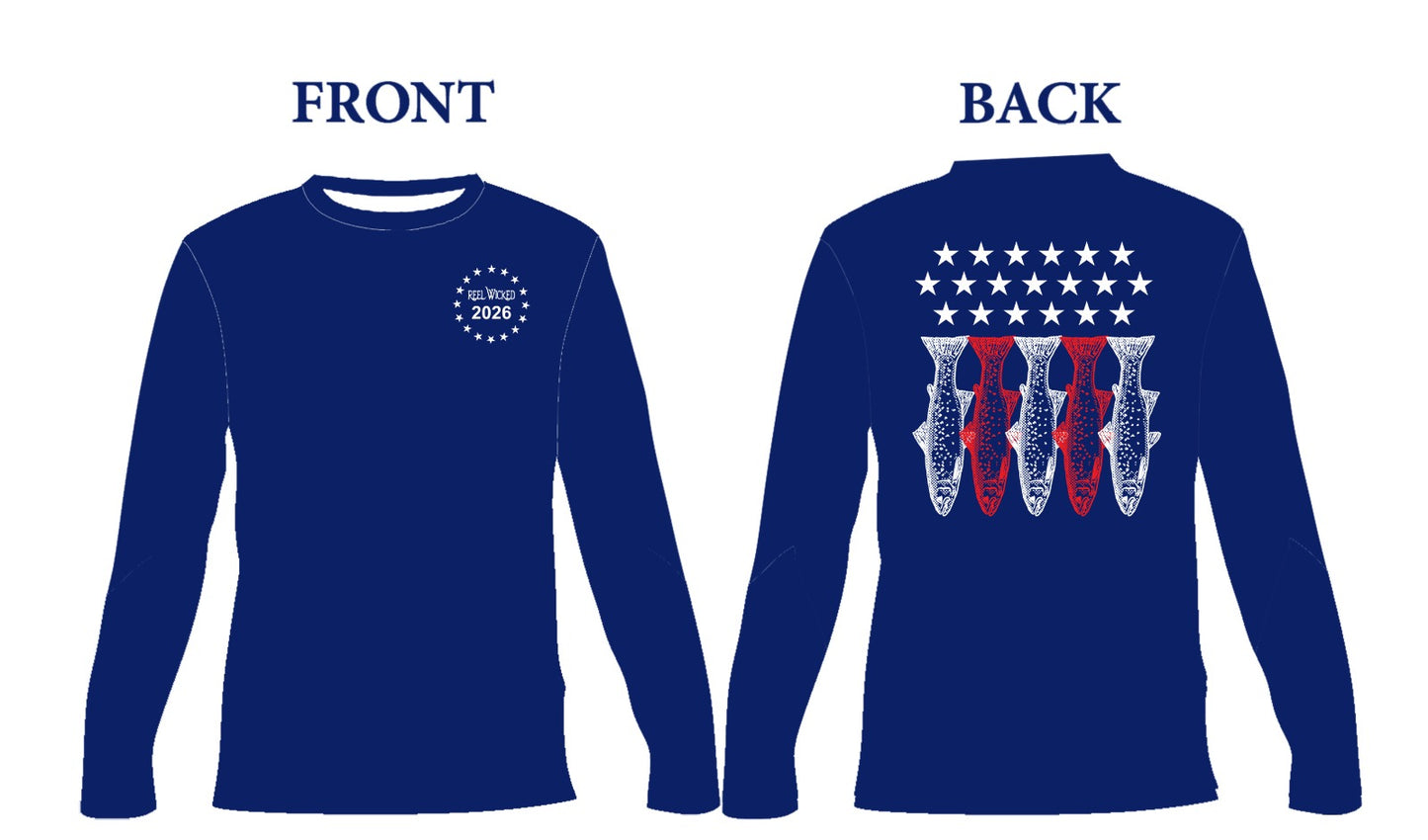V151 Red White & Blue Fish Youth