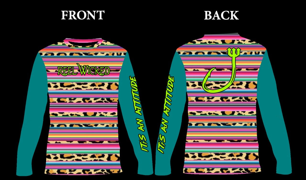 V54D Serape Print Dark Green Arms