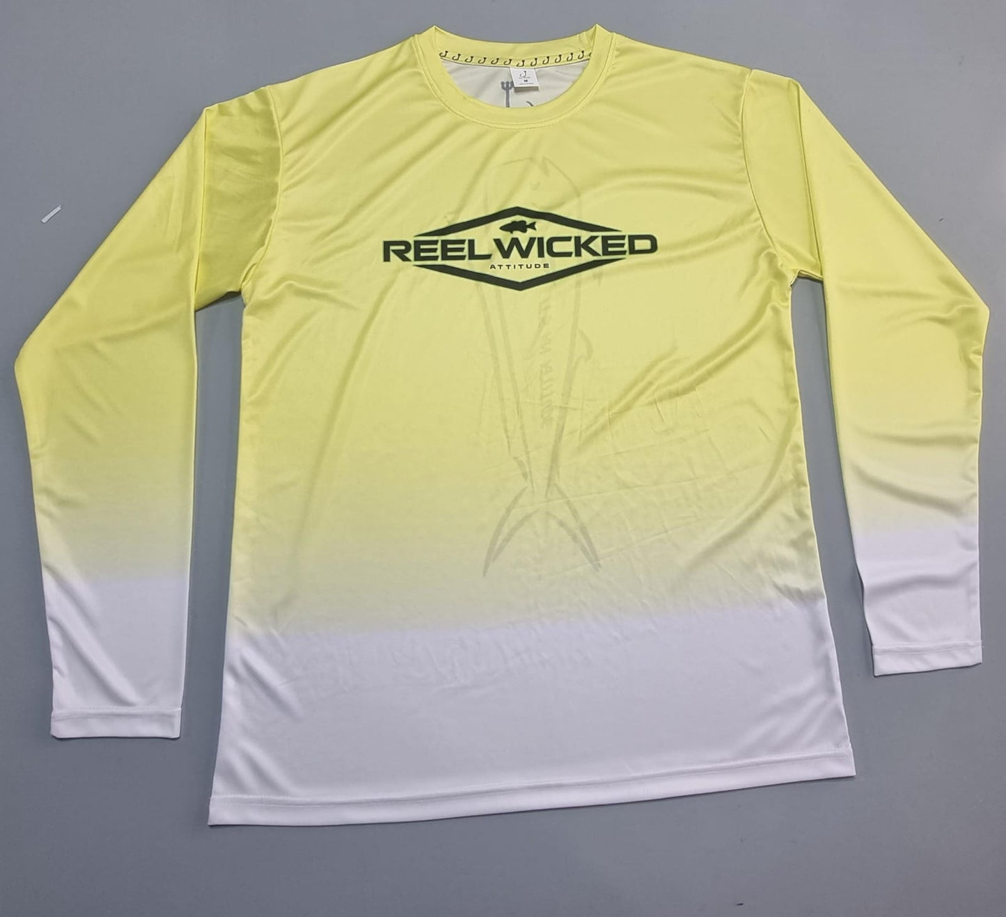 CL 38 Yellow to White Fade LS Tuna Outline