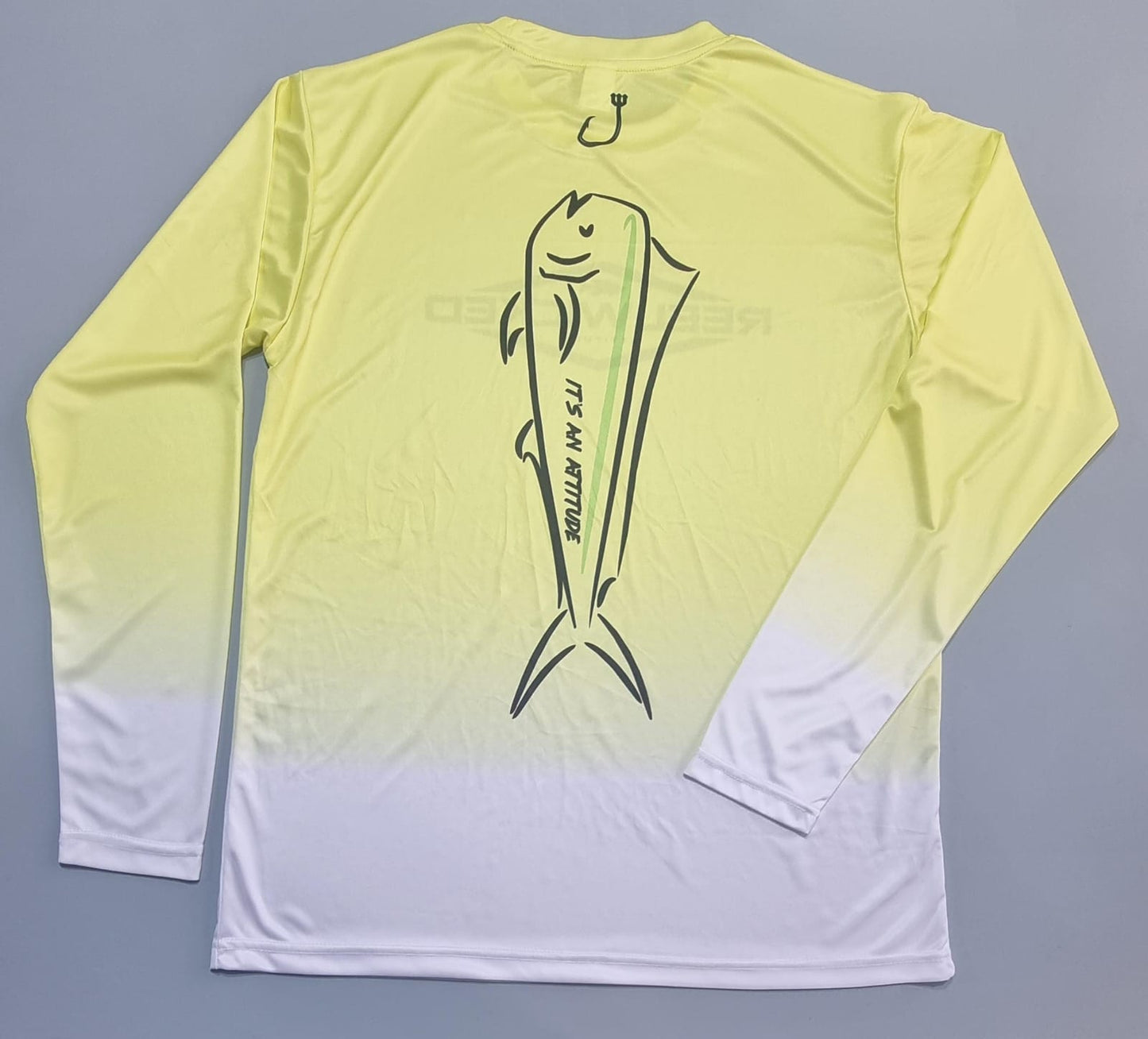 CL 38 Yellow to White Fade LS Tuna Outline