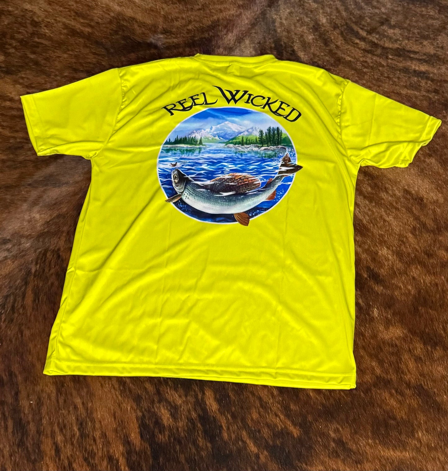 V17 Yellow Lake Bass Short Sleeve Performance