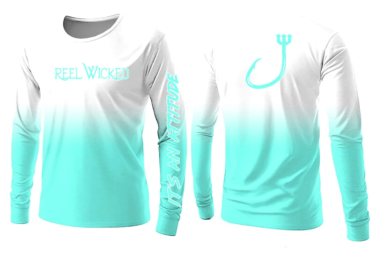 CL58 White Fade Turquoise