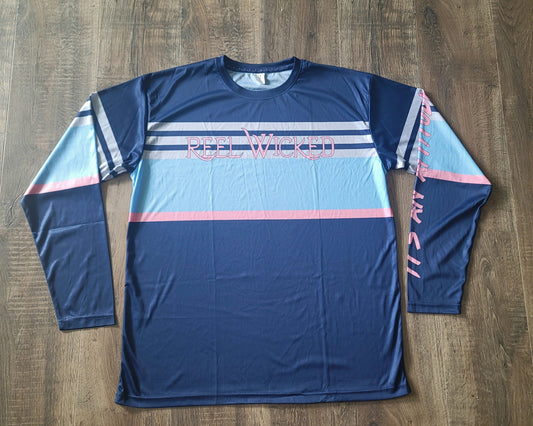 Navy Pink Stripe U