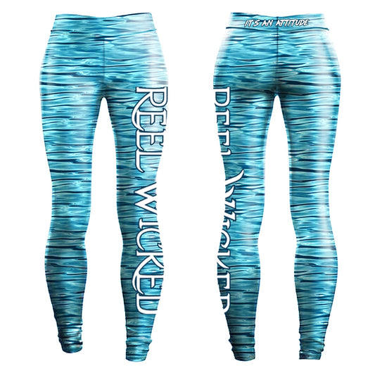 CL144 Blue Ocean Water Performance Leggings