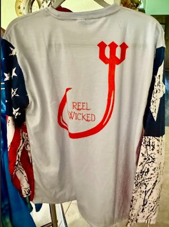 V124 Grey CottonBlend Performance USA/Texas Sleeves