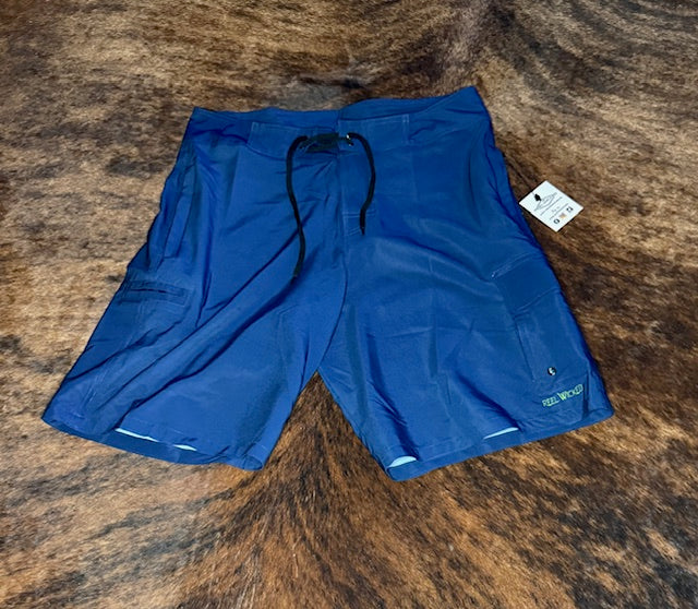 Men's Board Short Navy w/Lime Green Logo