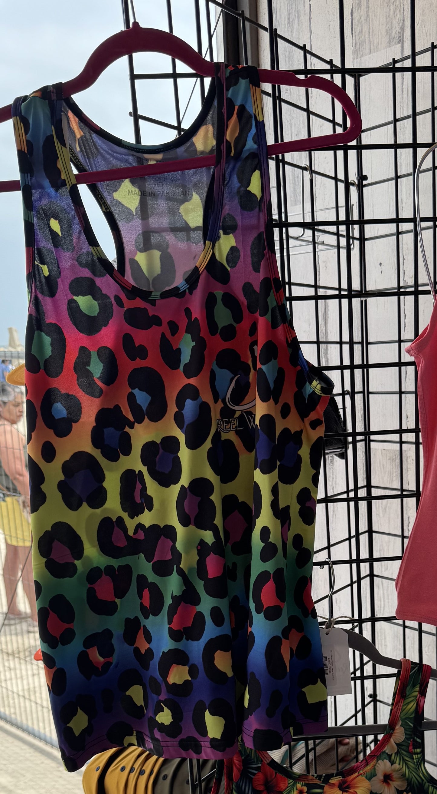 CL70 Multi-Colored Leopard Print Razorback Tank