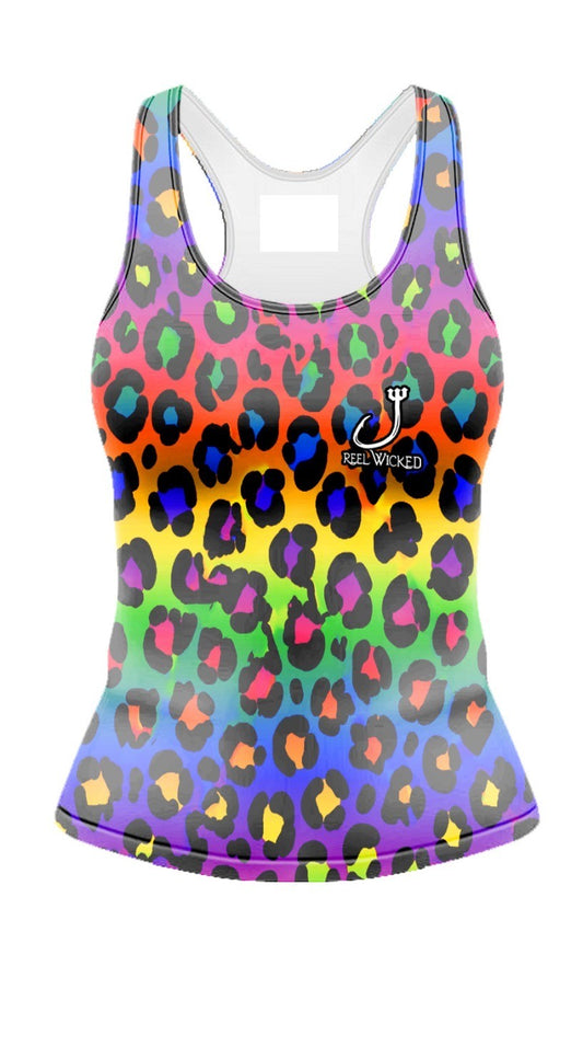 CL70 Multi-Colored Leopard Print Razorback Tank