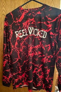 Red & Black Splash Long Sleeve Performance