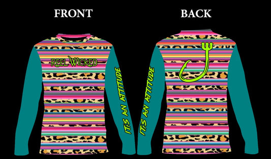 V54D Serape Print Dark Green Arms