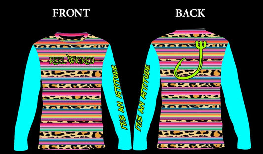 V54D Serape Print Teal Arms