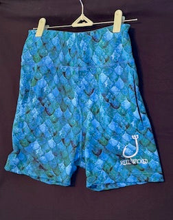 Women's Teal Scale Shorts