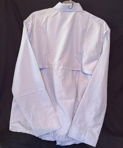 V53 Long Sleeve Gray Button Down Fishing Shirt