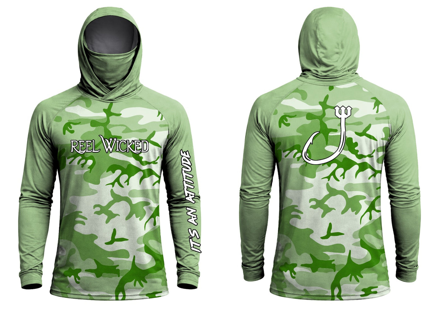CL152 Light Green Camo Vented with Hood & Gaiter
