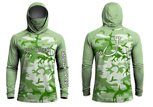 CL152 Light Green Camo Vented with Hood & Gaiter