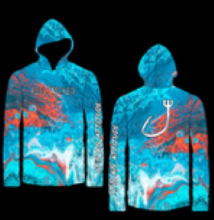 V1 Blue/Red Swirl w/Hood