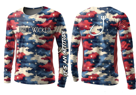 CL155 Red White & Blue Camo Stars