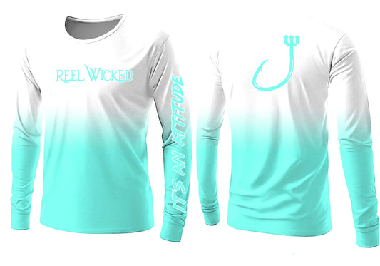 CL58 White Fade Turquoise