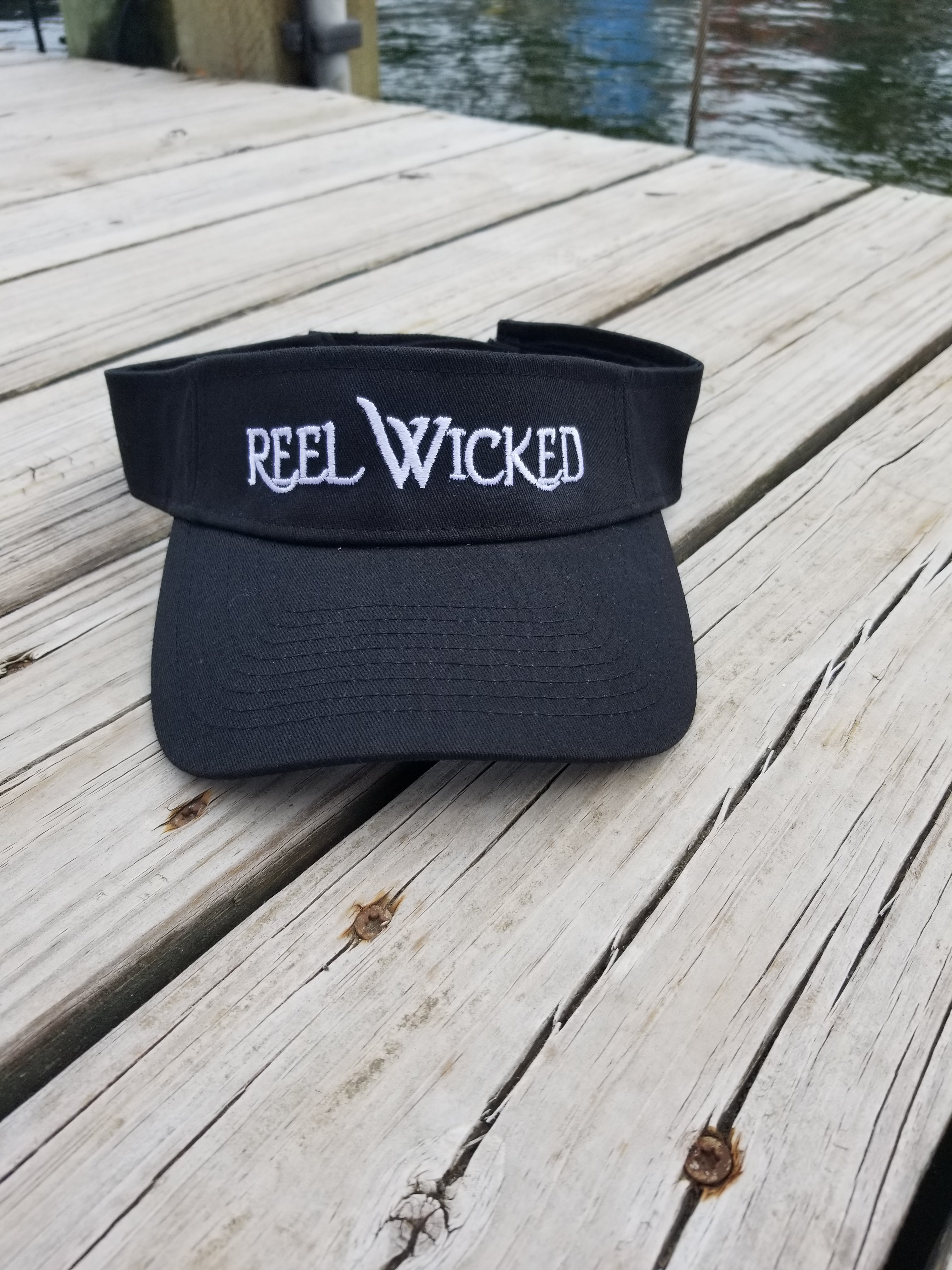 Hat Visor Black white logo