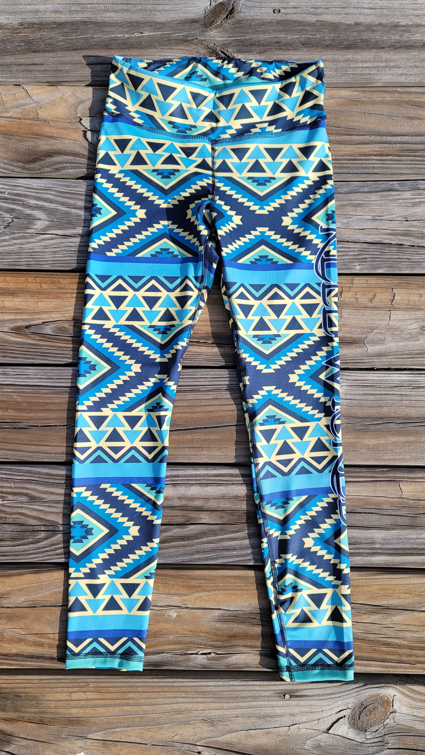 Legging Blue Aztec